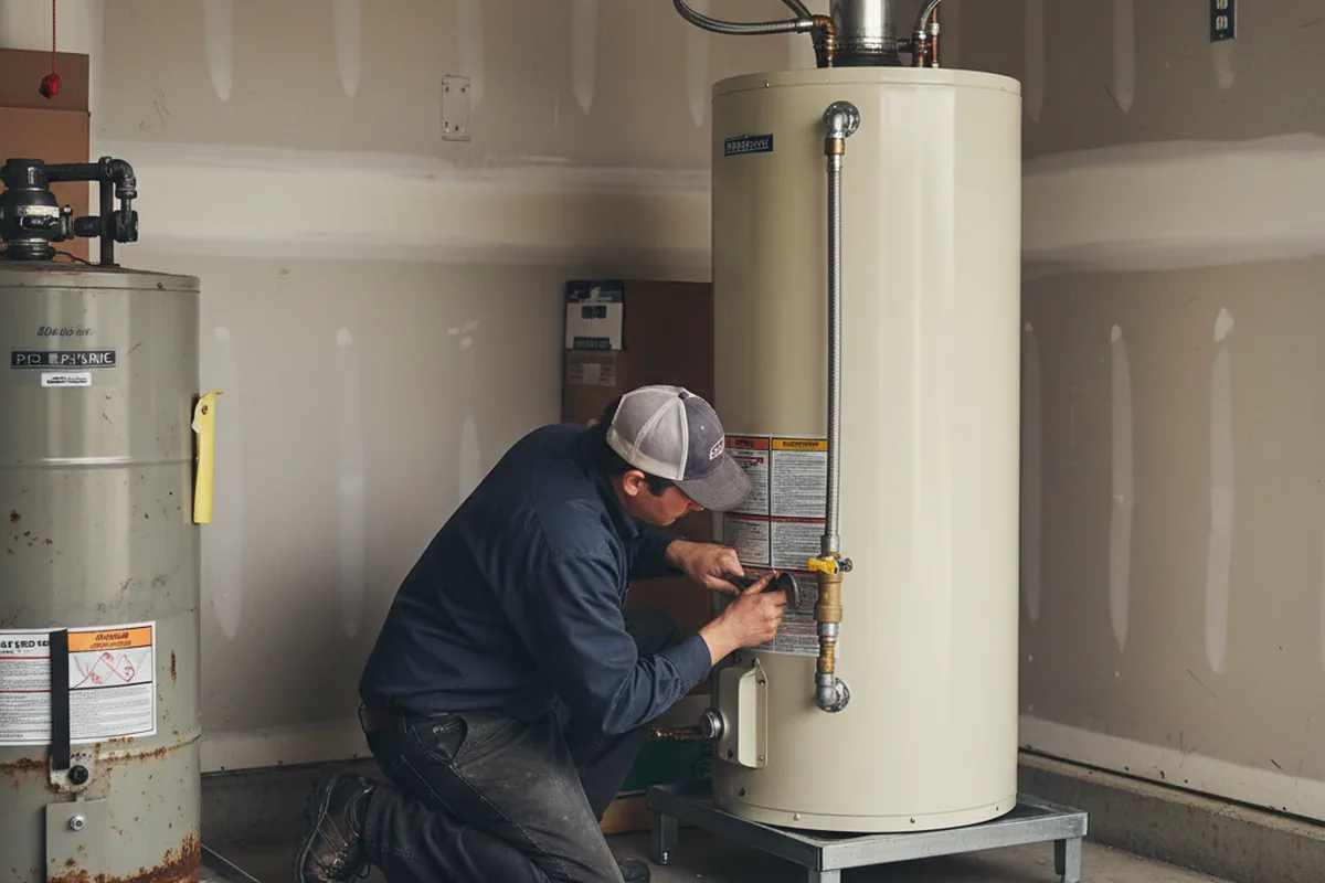 Water heater and shutoff valve replacement in Paoli