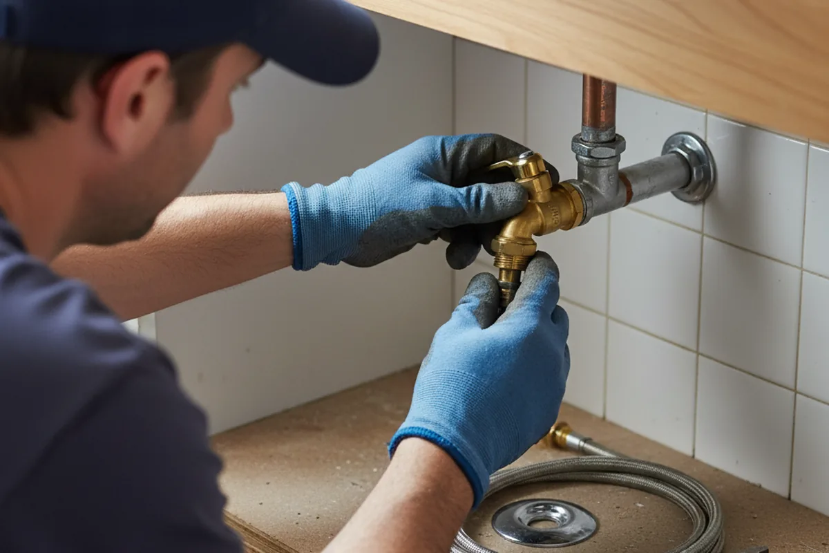 Shutoff valve and fitting work during Emergency Plumbing in Paoli
